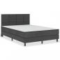 Preview: Boxspringbett Dunkelgrau Stoff 160x200 cm