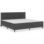 Preview: Boxspringbett Dunkelgrau Stoff 200x200 cm