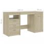 Preview: Schreibtisch Sonoma-Eiche 140x50x76 cm Holzwerkstoff