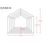 Preview: Weidezelt PVC 550 g/m² 3,3×6,4 m Dunkelgrün