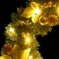 Preview: Weihnachtsgirlande mit LED-Lichtern Grün 2,7 m PVC