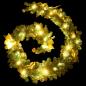 Preview: Weihnachtsgirlande mit LED-Lichtern Grün 2,7 m PVC