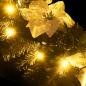 Preview: Weihnachtsgirlande mit LED-Lichtern Schwarz 2,7 m PVC