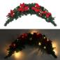 Preview: Weihnachts-Türbogen mit LED-Lichtern Grün 90 cm PVC