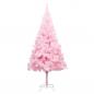 Preview: ARDEBO.de - Künstlicher Weihnachtsbaum mit Ständer Rosa 210 cm PVC