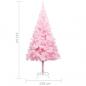 Preview: Künstlicher Weihnachtsbaum mit Ständer Rosa 210 cm PVC