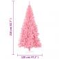 Preview: Künstlicher Weihnachtsbaum mit Ständer Rosa 210 cm PVC