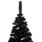 Preview: Künstlicher Weihnachtsbaum mit Ständer Schwarz 150 cm PVC