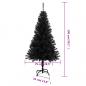 Preview: Künstlicher Weihnachtsbaum mit Ständer Schwarz 150 cm PVC