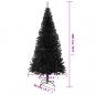 Preview: Künstlicher Weihnachtsbaum mit Ständer Schwarz 180 cm PVC