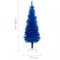 Preview: Künstlicher Weihnachtsbaum mit Ständer Blau 150 cm PVC