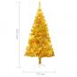 Preview: Künstlicher Weihnachtsbaum mit Ständer Gold 150 cm PET