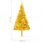 Preview: Künstlicher Weihnachtsbaum mit Ständer Gold 210 cm PET