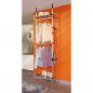 Preview: Teleskop-Garderobe mit Stangen und Regal Aluminium