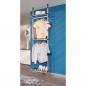 Preview: Teleskop-Garderobe mit Stangen und Regal Aluminium