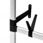 Preview: Teleskop-Garderobe mit Stangen und Regal Aluminium