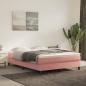 Preview: ARDEBO.de - Bettgestell Rosa 140x190 cm Samt