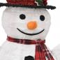 Preview: LED-Schneemann Familie Weihnachtsfigur Luxus-Gewebe