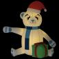 Preview: Weihnachtsdekoration Aufblasbarer Teddybär LED 240 cm