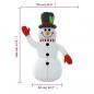 Preview: Aufblasbarer Schneemann mit LEDs 120 cm