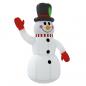 Preview: Aufblasbarer Schneemann mit LEDs 120 cm