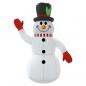 Preview: Aufblasbarer Schneemann mit LEDs 120 cm