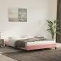 Preview: ARDEBO.de - Bettgestell Rosa 140x190 cm Samt