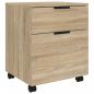 Preview: Mobiler Aktenschrank mit Rollen Sonoma-Eiche 45x38x54 cm