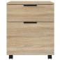 Preview: Mobiler Aktenschrank mit Rollen Sonoma-Eiche 45x38x54 cm