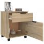 Preview: Mobiler Aktenschrank mit Rollen Sonoma-Eiche 45x38x54 cm