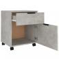 Preview: Mobiler Aktenschrank mit Rollen Betongrau 45x38x54 cm