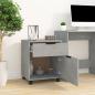 Preview: Mobiler Aktenschrank mit Rollen Betongrau 45x38x54 cm