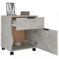 Preview: Mobiler Aktenschrank mit Rollen Betongrau 45x38x54 cm