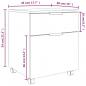 Preview: Mobiler Aktenschrank mit Rollen Betongrau 45x38x54 cm