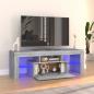 Preview: ARDEBO.de - TV-Schrank mit LED-Leuchten Grau Sonoma 120x35x40 cm