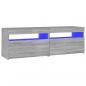 Preview: TV-Schrank mit LED-Leuchten Grau Sonoma 120x35x40 cm