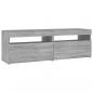 Preview: TV-Schrank mit LED-Leuchten Grau Sonoma 120x35x40 cm