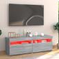 Preview: TV-Schrank mit LED-Leuchten Grau Sonoma 120x35x40 cm