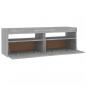 Preview: TV-Schrank mit LED-Leuchten Grau Sonoma 120x35x40 cm