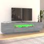 Preview: TV-Schrank mit LED-Leuchten Grau Sonoma 160x35x40 cm