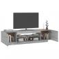 Preview: TV-Schrank mit LED-Leuchten Grau Sonoma 160x35x40 cm