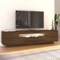 Preview: TV-Schrank mit LED-Leuchten Braun Eichen-Optik 160x35x40 cm