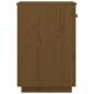 Preview: Schreibtisch-Schrank Honigbraun 40x50x75 cm Massivholz Kiefer