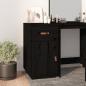 Preview: ARDEBO.de - Schreibtisch-Schrank Schwarz 40x50x75 cm Massivholz Kiefer