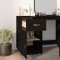 Preview: Schreibtisch-Schrank Schwarz 40x50x75 cm Massivholz Kiefer