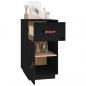 Preview: Schreibtisch-Schrank Schwarz 40x50x75 cm Massivholz Kiefer