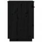 Preview: Schreibtisch-Schrank Schwarz 40x50x75 cm Massivholz Kiefer