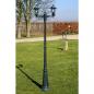 Preview: ARDEBO.de - Gartenlaterne 2-flammig 215 cm Dunkelgrün/Schwarz Aluminium