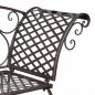 Preview: Garten-Chaiselongue 128 cm Stahl Antik Braun