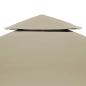 Preview: Pavillon-Dachplane Ersatzdach 310 g/m² Beige 3×4 m